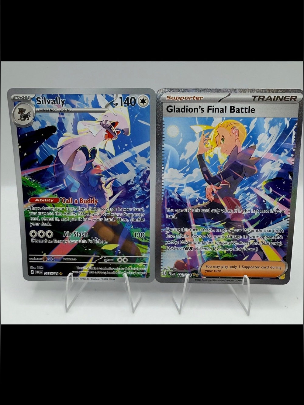 Pitch Black Gladion’s Final Battle 118/084 SIR & Silvally 095/084 IR bundle